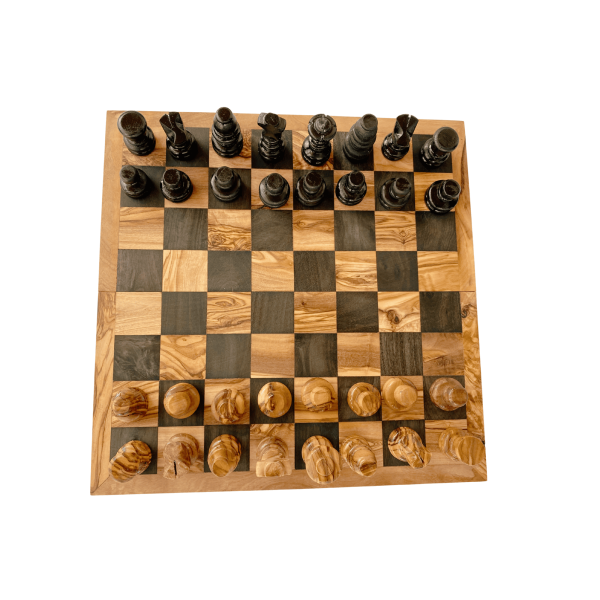 Échecs Prestige en bois d'olivier