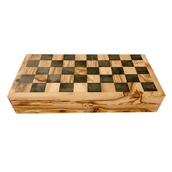 Échecs Nomade en bois d'olivier
