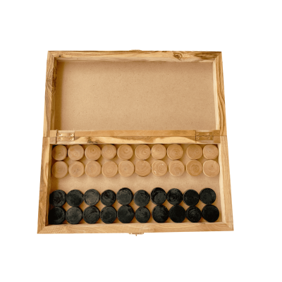 Échecs Nomade en bois d'olivier